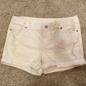 White Maurice’s jean shorts